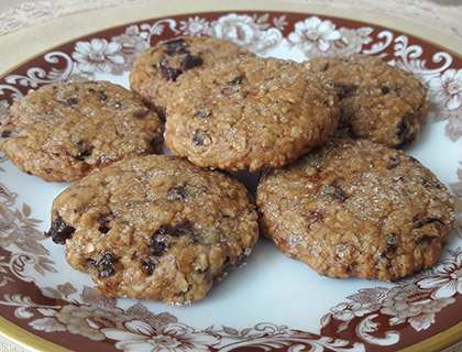 Biscoitos de Aveia e Mel com Ameixa