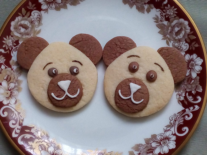 Biscoitos de Ursinho com massa bicolor