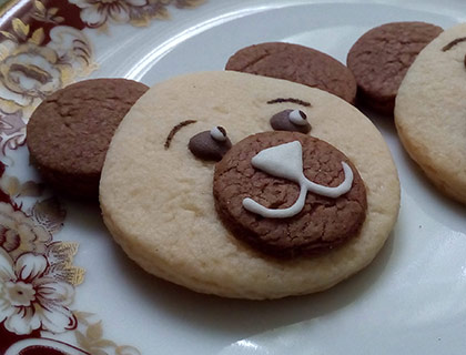 Biscoitos de Ursinho com massa bicolor