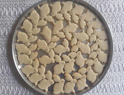 Biscoitos de Páscoa não decorados Biscoitos de Páscoa não decorados