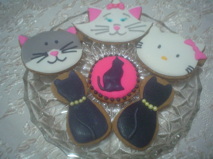 Biscoitos Decorados de Gatinhos